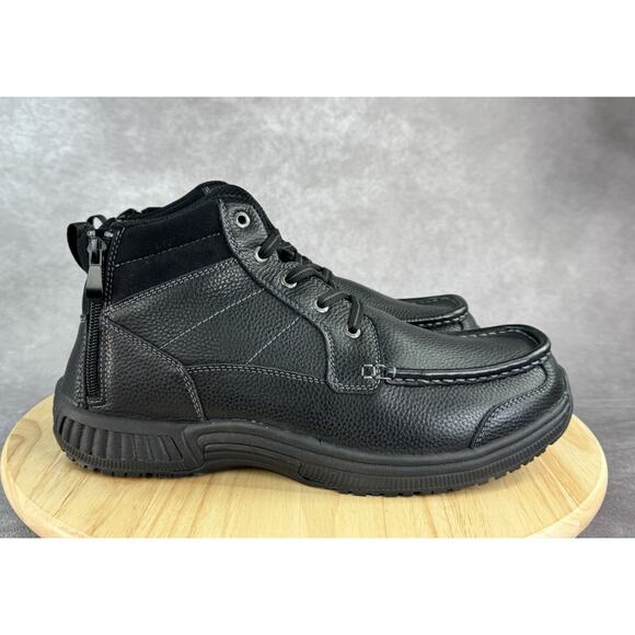 Orthofeet Ranger 483 Slip Resistant Heel Zipper Men's Comfort Boots Size 10.5 2E - Picture 1 of 10